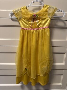 Yellow Belle Disney Princess Costume Dress with Pink Trim